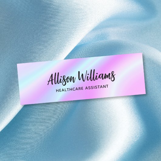 Pastel Holograph Modern Script Logo Business Namensschild