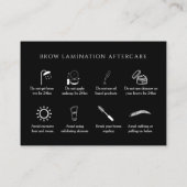 Pastel Holographic After Care Brow Instruktion Visitenkarte (Rückseite)