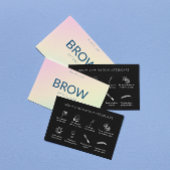 Pastel Holographic After Care Brow Instruktion Visitenkarte