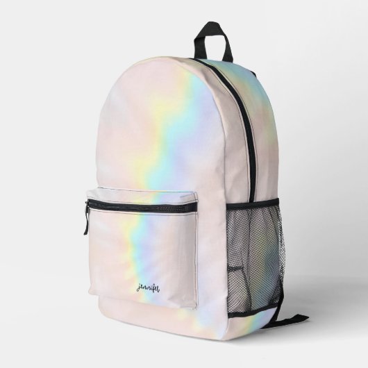Pastel Holographic Bedruckter Rucksack (Rückseitige Ecke Rechts)