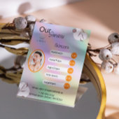 Pastel Holographic Elegant List of Services Flyer