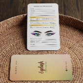 Pastel Holographic Eyelash Extensions Map Visitenkarte