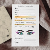 Pastel Holographic Eyelash Extensions Map Visitenkarte