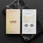 Pastel Holographic Eyelash Extensions Map Visitenkarte