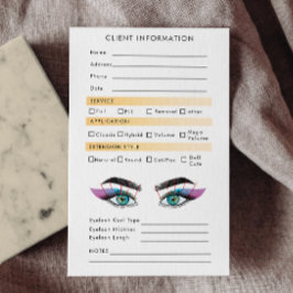 Pastel Holographic Eyelash Extensions Map Visitenkarte