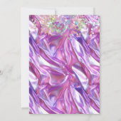Pastel Holographic Glitzer Tropfens Brautparty Einladung (Rückseite)