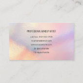 Pastel Holographic Hair Makeup Artist Visitenkarte (Rückseite)