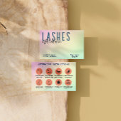 Pastel Holographic Lash nach Care Instruktion Visitenkarte