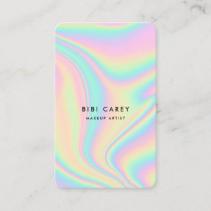 Pastel Holographic Makeup Artist Visitenkarte