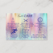 Pastel Holographic Modern Candle Care Visitenkarte (Vorderseite)