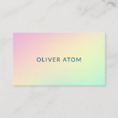 Pastel Holographic Modern Esthetician Visitenkarte (Vorderseite)