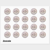 Pastel Holographic Peach Glitzer Blur-Logo Runder Aufkleber (Blatt)