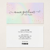 Pastel Holographic Rainbow Glam Gold Spritzer (Vorne & Hinten)