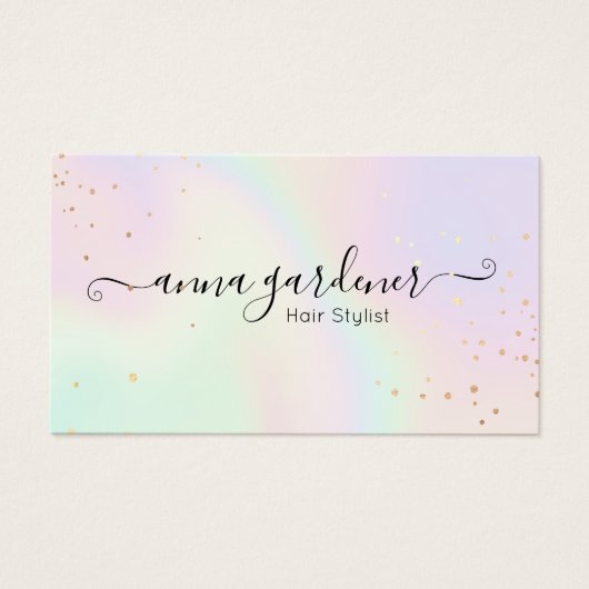 Pastel Holographic Rainbow Glam Gold Spritzer (Vorderseite)