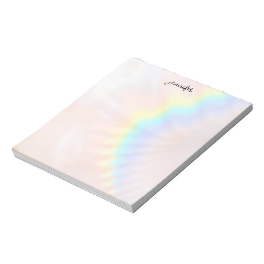 Pastel Holographic Rainbow Notizblock (Rotiert)