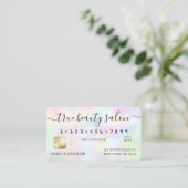 Pastel Holographic Rainbow Signature Credit Card Visitenkarte (Stehend Vorderseite)
