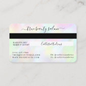 Pastel Holographic Rainbow Signature Credit Card Visitenkarte (Rückseite)
