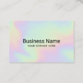 Pastel Holographic Salon Wellness-Center Zahnliche Terminkarte (Rückseite)