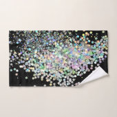 PASTEL HOLOGRAPHIC SPLASH BLACK BATHROOM TOWEL SET (Handtuch)