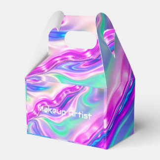 Pastel Holographic Swirl Abstract Geschenkschachtel
