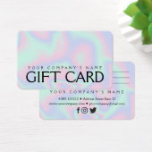 Pastel Holographic Texture-Geschenkkarte (Schreibtisch)