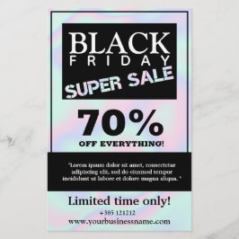 Pastel Holographic Texture Sale Flyer