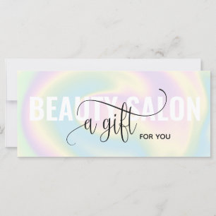 Pastel Holographic Unicorn Moderne Geschenkkarte