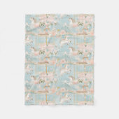 Pastel Horse Carousel Muster Fleecedecke (Vorderseite)