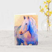 Pastel Horse Karte (Gelbe Blume)