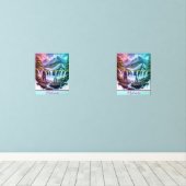 Pastel Horse Waterfall Fantasy Landschaft Bilderwand Sets (Holzboden)