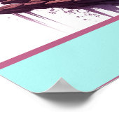 Pastel Horse Waterfall Fantasy Landschaft Poster (Ecke)