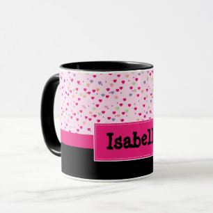 Pastel hört auf rosa Personalisiert Tasse
