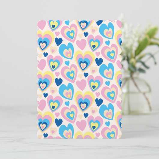 Pastel hört. einladung (Stehend Vorderseite)