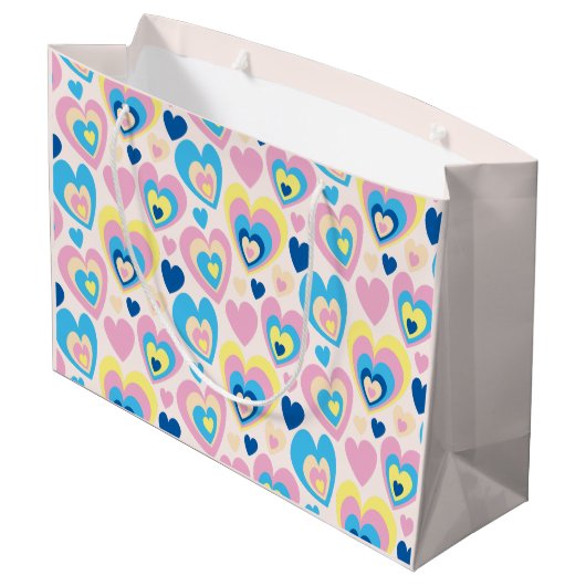 Pastel hört. große geschenktüte (Rückseite Schrägansicht)
