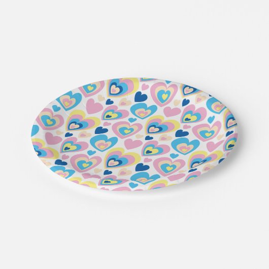 Pastel hört. pappteller (Schrägansicht)