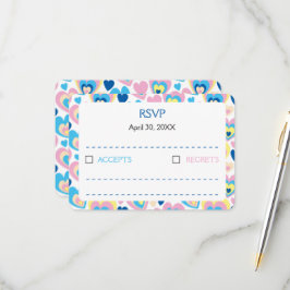 Pastel hört. RSVP karte
