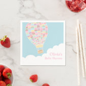 Pastel Hot Air Balloon Babyduschausstattung Serviette (Beispiel)