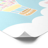 Pastel Hot Air Balloon Girls Zimmerdekor Poster (Ecke)