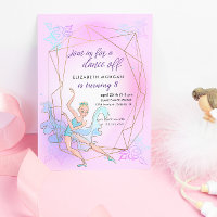 Pastel Hübsch Ballerina Geburtstagsparty Einladung