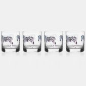 Pastel Hue Zebra Print Trinkbehälter Set Whiskyglas (Vorderseite)