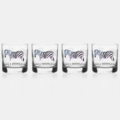 Pastel Hue Zebra Print Trinkbehälter Set Whiskyglas (Links)