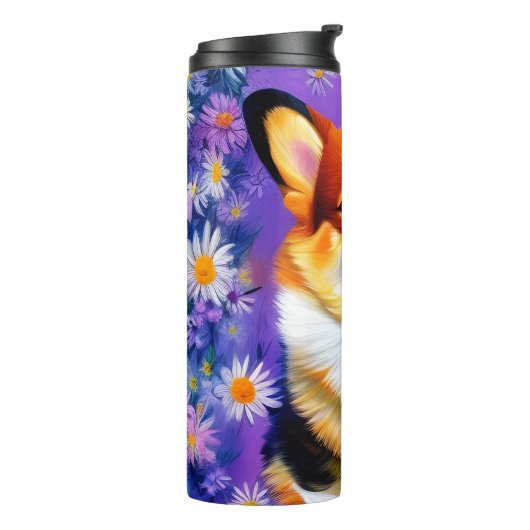 Pastel Hues Corgi Thermosbecher (Nach links gedreht)