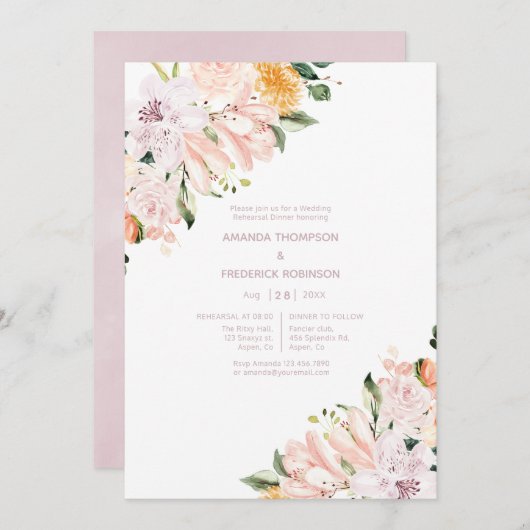 Pastel Hues Probe Einladung (Vorne/Hinten)