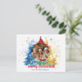 Pastel Hues von Holiday Joy Feiertagspostkarte (Stehend Vorderseite)