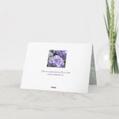 Pastel Hydrangeas auf der Trebah Birthday Card Karte (Rückseite)