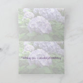 Pastel Hydrangeas auf der Trebah Birthday Card Karte (Innenseite)