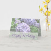 Pastel Hydrangeas auf der Trebah Birthday Card Karte (Gelbe Blume)
