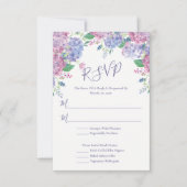Pastel Hydrangeas, Blumenhochzeit RSVP Karte (Vorderseite)