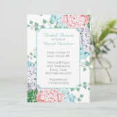 Pastel Hydrangeas Bridal Dusche Einladung (Stehend Vorderseite)