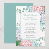 Pastel Hydrangeas Bridal Dusche Einladung (Vorne/Hinten)